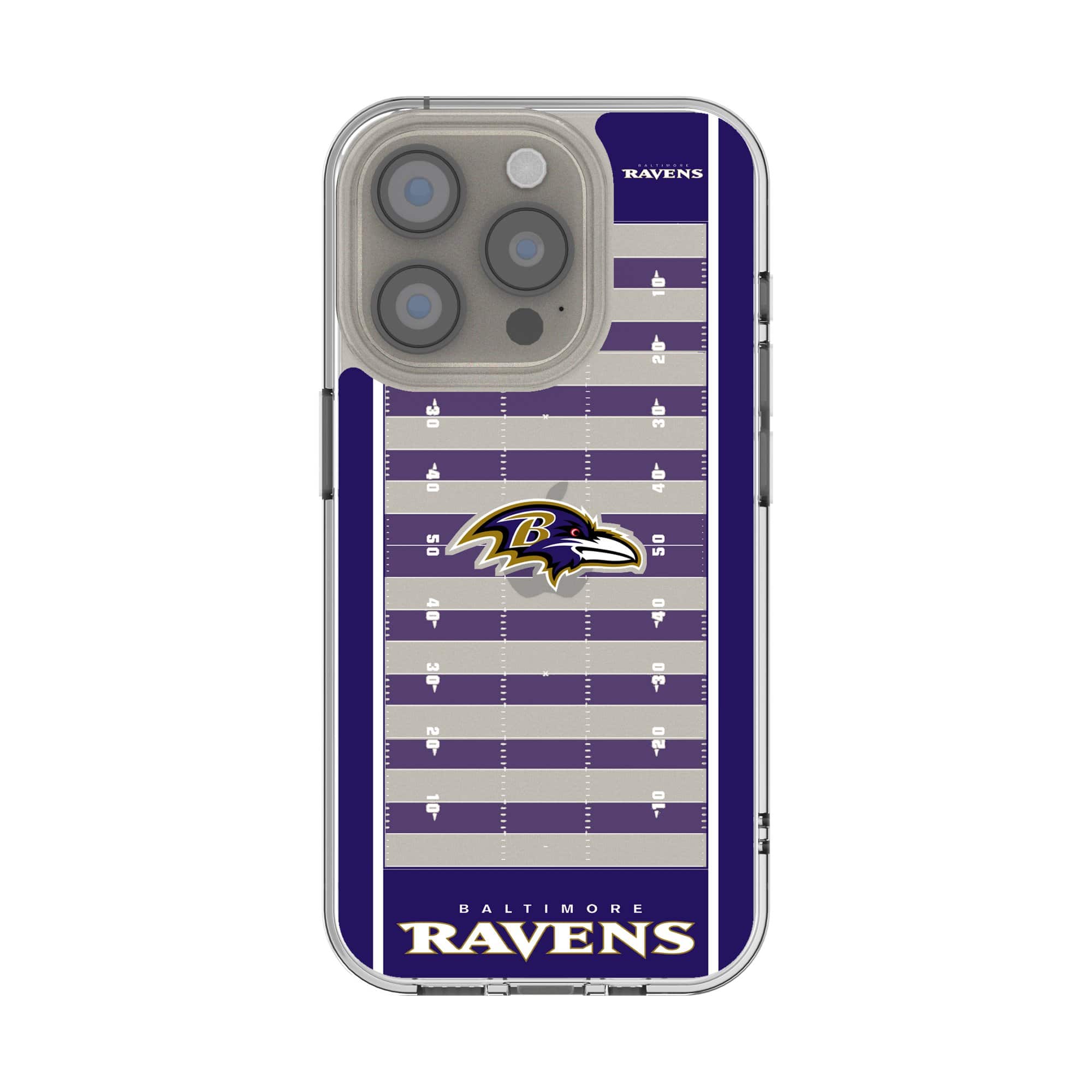 Keyscaper - NFL - Baltimore Ravens iPhone Clear Field Design Case - 14 - Multicolor