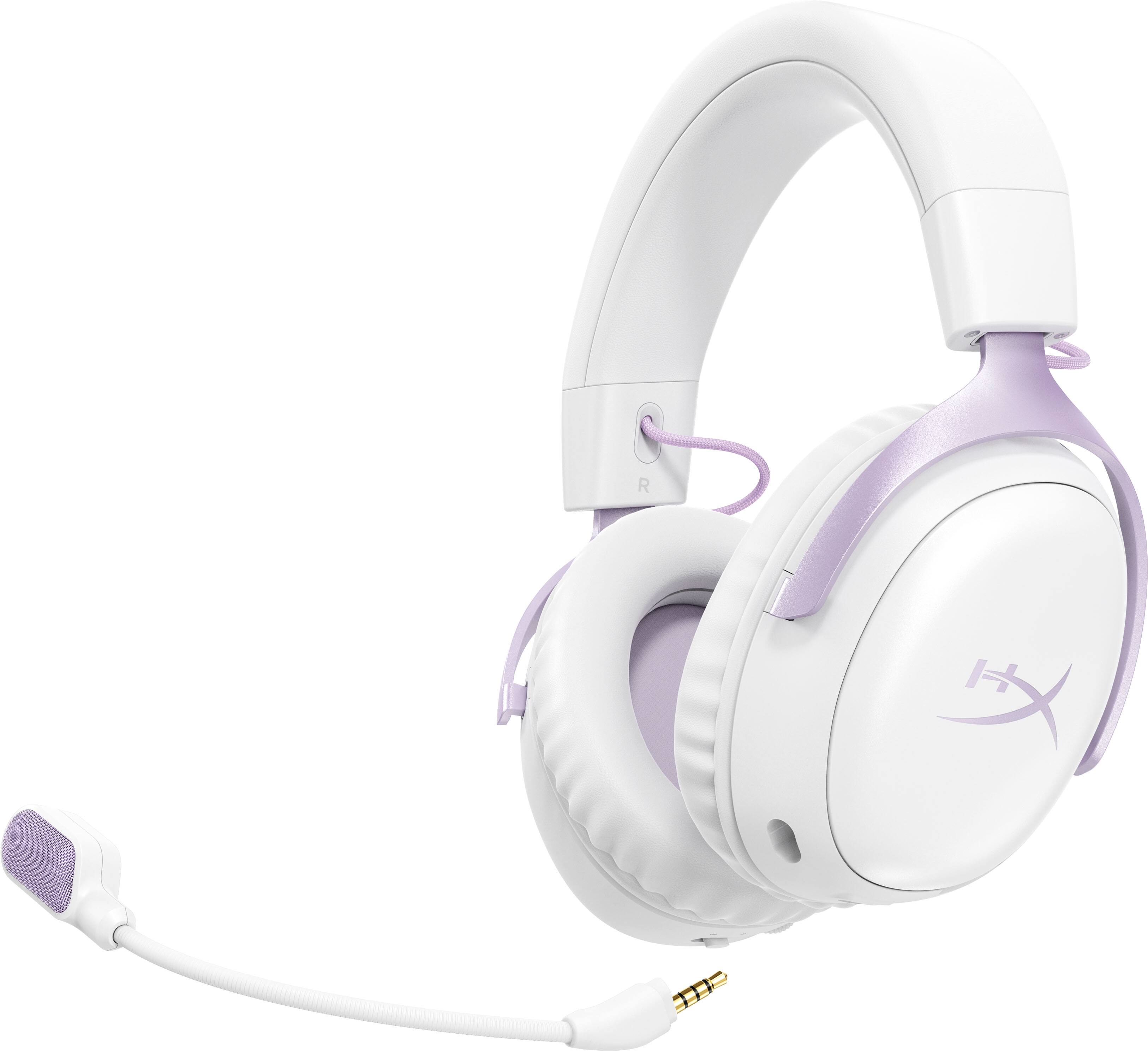 Back. HyperX - Cloud III S Wireless Gaming Headset for PC, PS5, PS4, Nintendo Switch, Mac, and Mobile - White/Lavender.