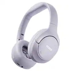 Front. TOZO - TOZO HT2 Wired & Wireless Hybrid Active Noise Cancelling Over-the-Ear Headphones, Foldable, Adjustable Headband, Switch - Purple.
