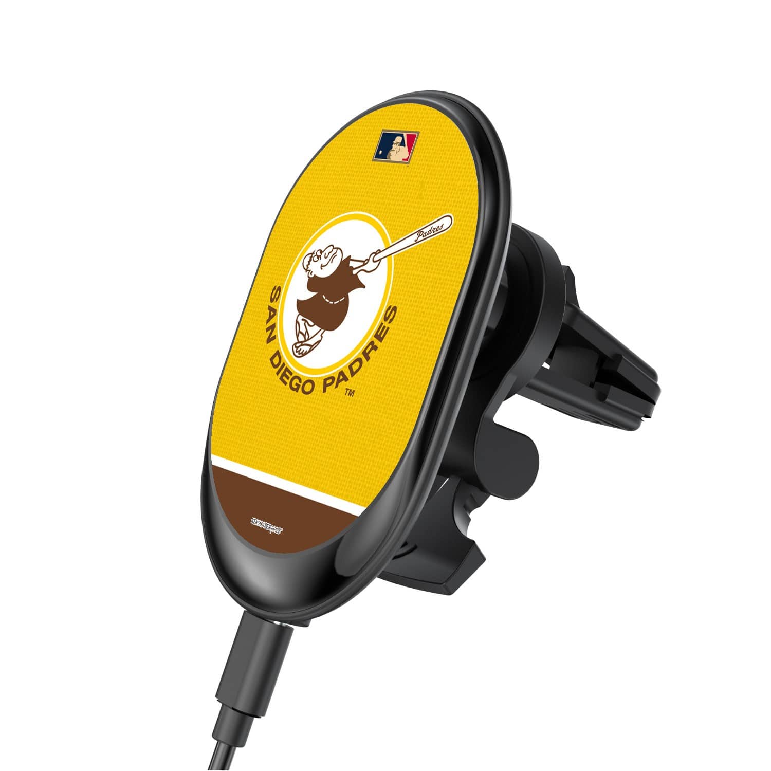 Keyscaper - San Diego Padres 1969-1984 Throwback Wireless Magnetic Car Charger - Multicolor