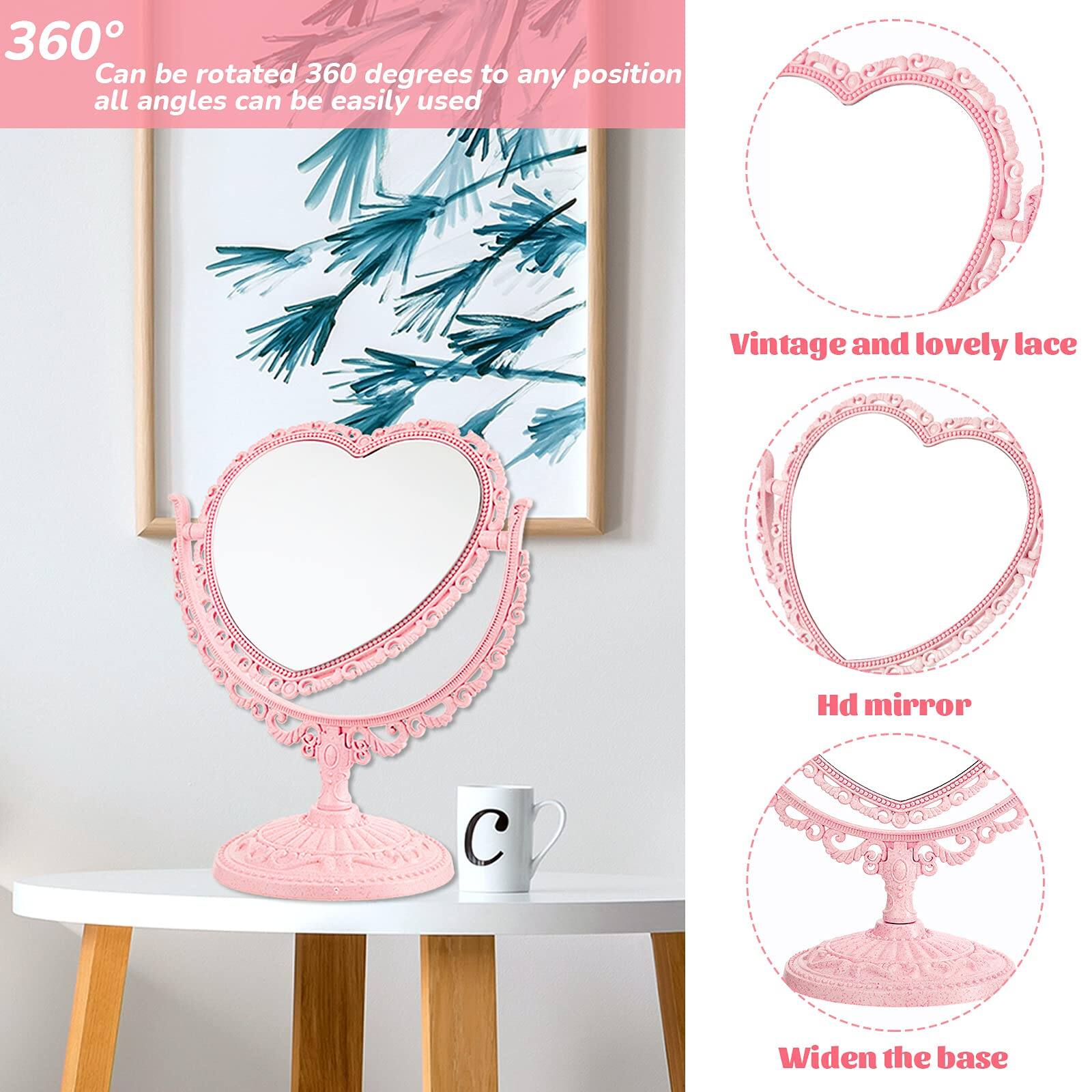 360°  
Can be rotated 360 degrees to any position, all angles can be easily used

Vintage and lovely lace

Hd mirror

Widen the base