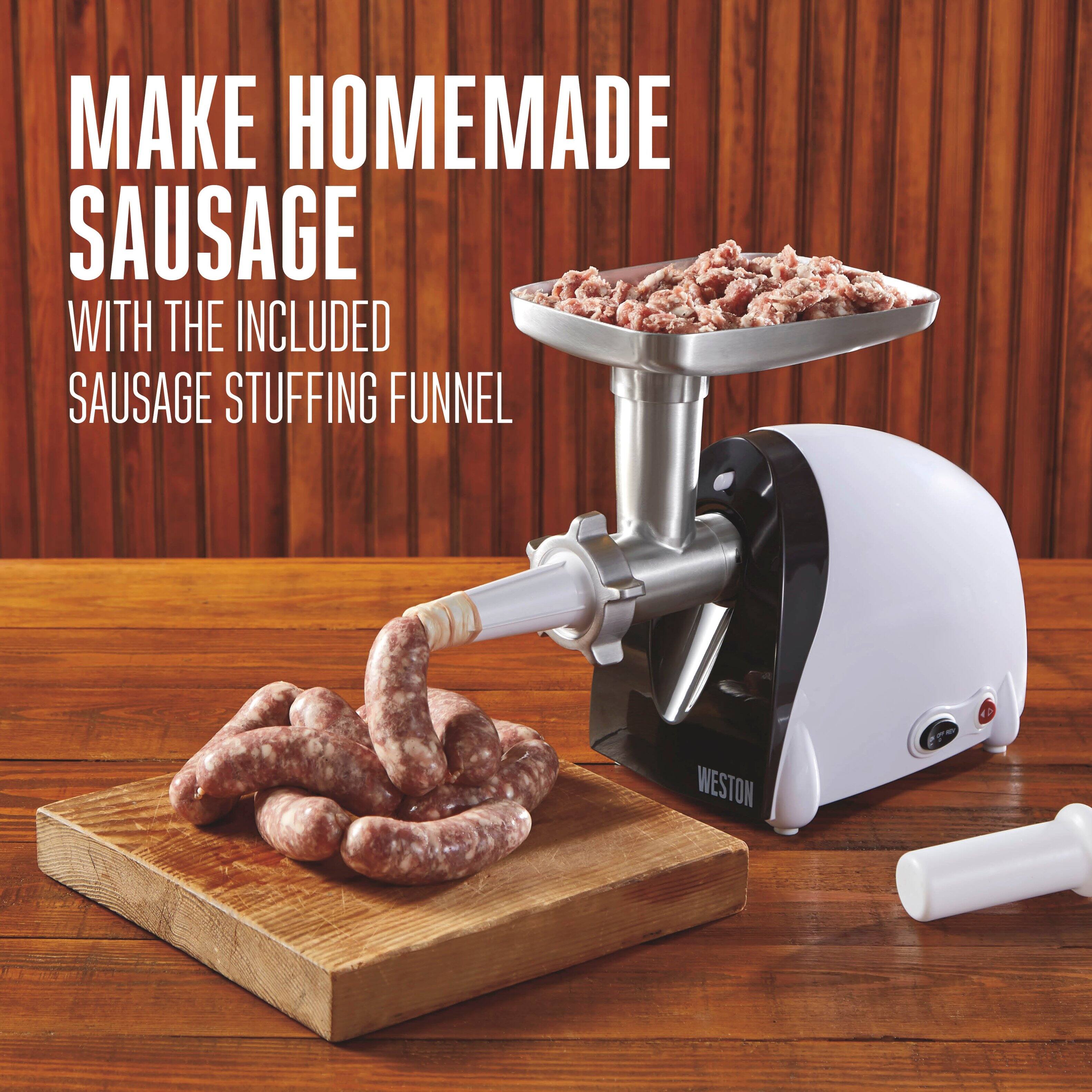 MAKE HOMEMADE SAUSAGE  
WITH THE INCLUDED SAUSAGE STUFFING FUNNEL