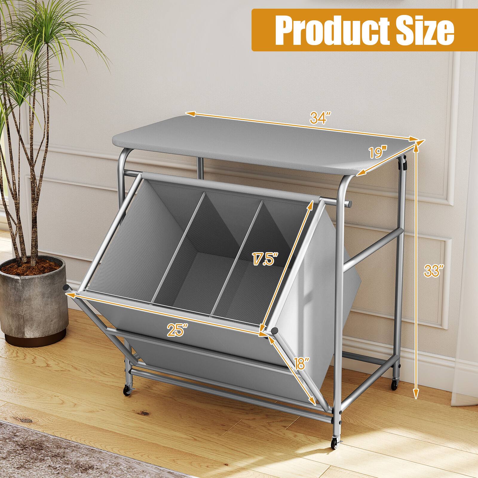 Product Size  
34" x 19" x 33"  
V.5  
25" x 18" x 17.5"