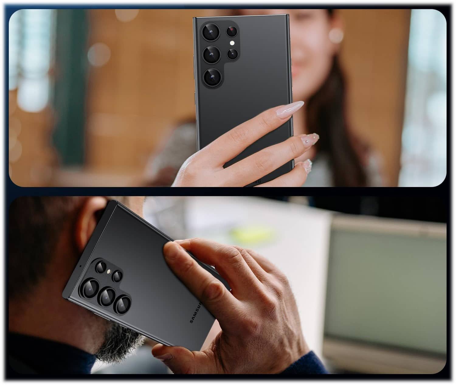 Alt View 15. SaharaCase - ProShock Camera Lens Protector for Samsung Galaxy S24 Ultra (2-Pack) - Black.