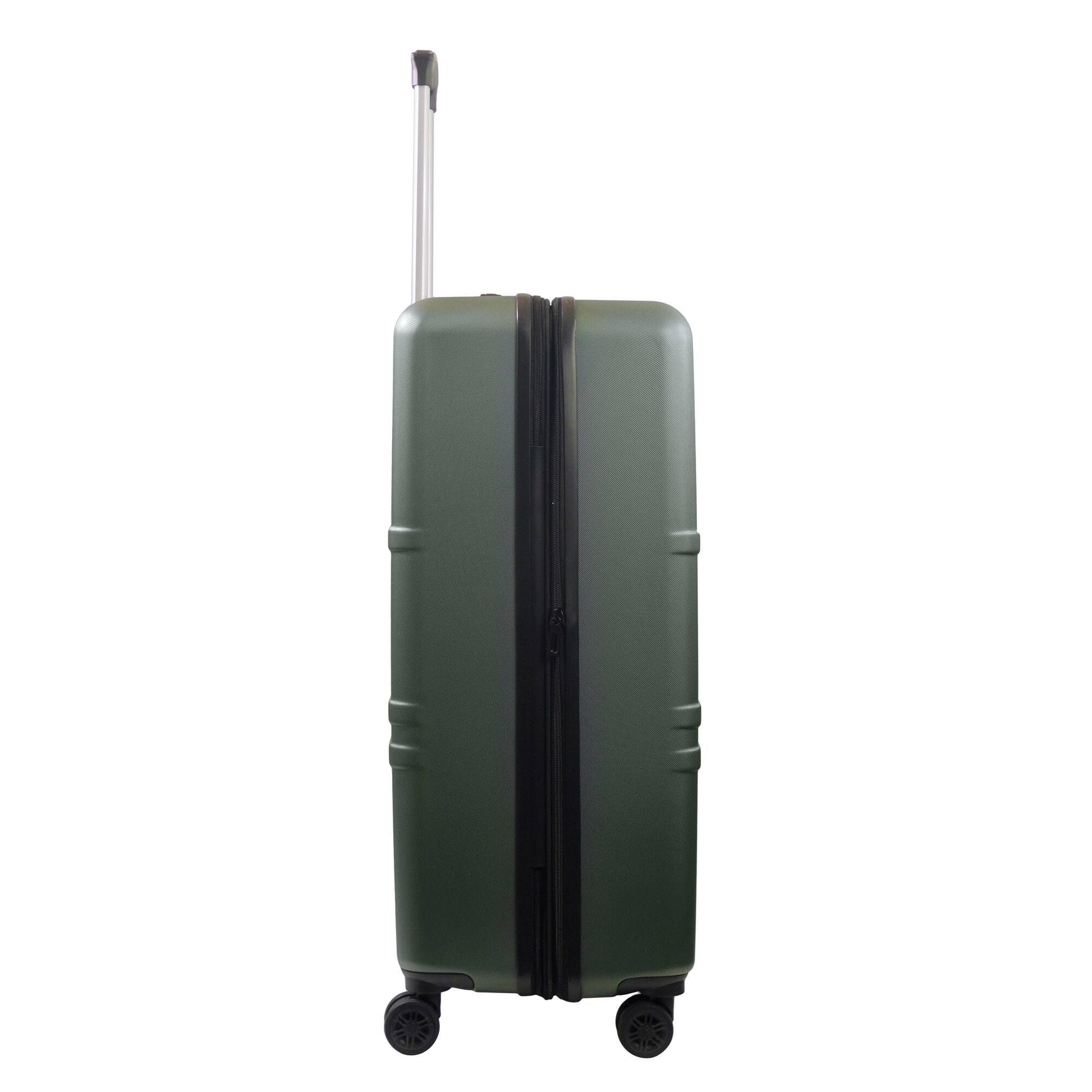 Left. American Dreamliner - 30" Hardside Luggage with Expansion - GREEN.
