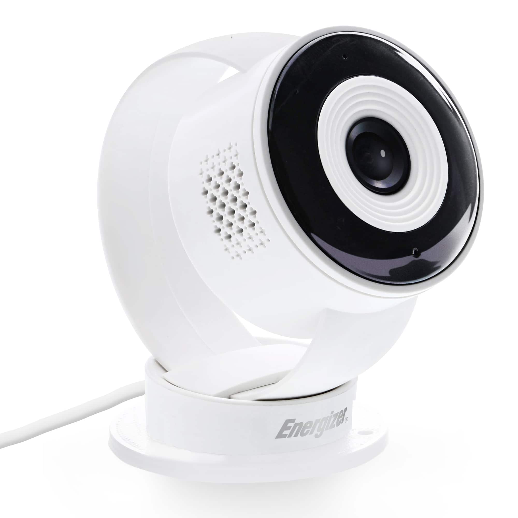 Energizer - Smart Wi-Fi Indoor Camera, 1080P Full HD, Cloud/Micro-SD Card Support, 2.4GHz WiFi - White