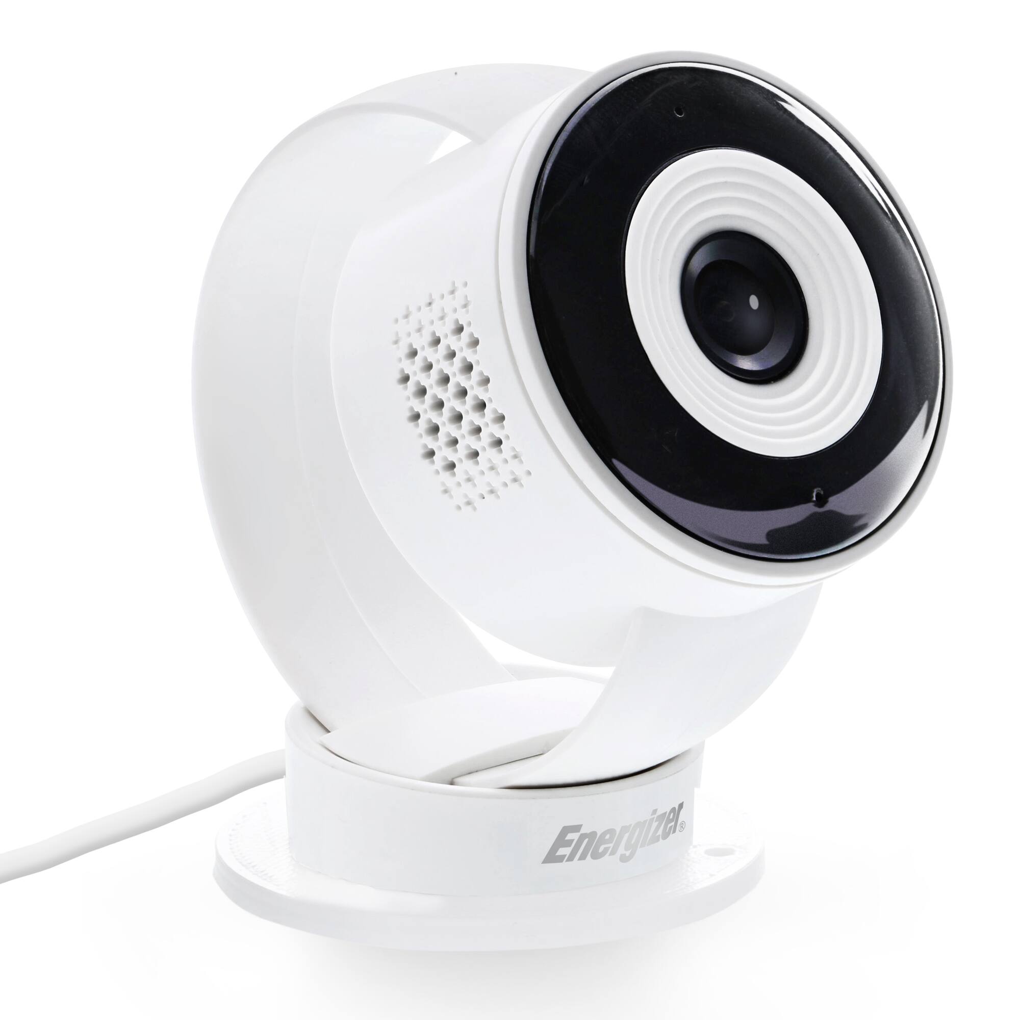Front. Energizer - Energizer Smart Wi-Fi White Indoor Camera, 1080P Full HD, Cloud/Micro-SD Card Support, 2.4GHz WiFi - White.