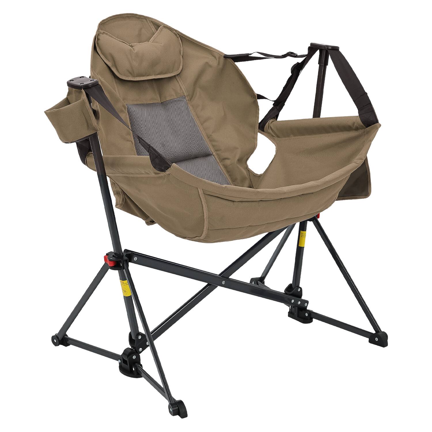 Alt View 2. Ainfox - Ainfox 2 PACK Oversized Camping Folding Chair,  Portable Heavy Duty Swing Chair Hammock - brown.