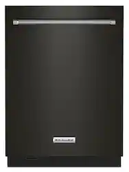 KitchenAid - 24" Top Control Built-In Stainless Steel Tub Dishwasher with 3rd Rack, Third Rack Wash Jets, 44 dBA - Black Stainless Steel - Front_Zoom