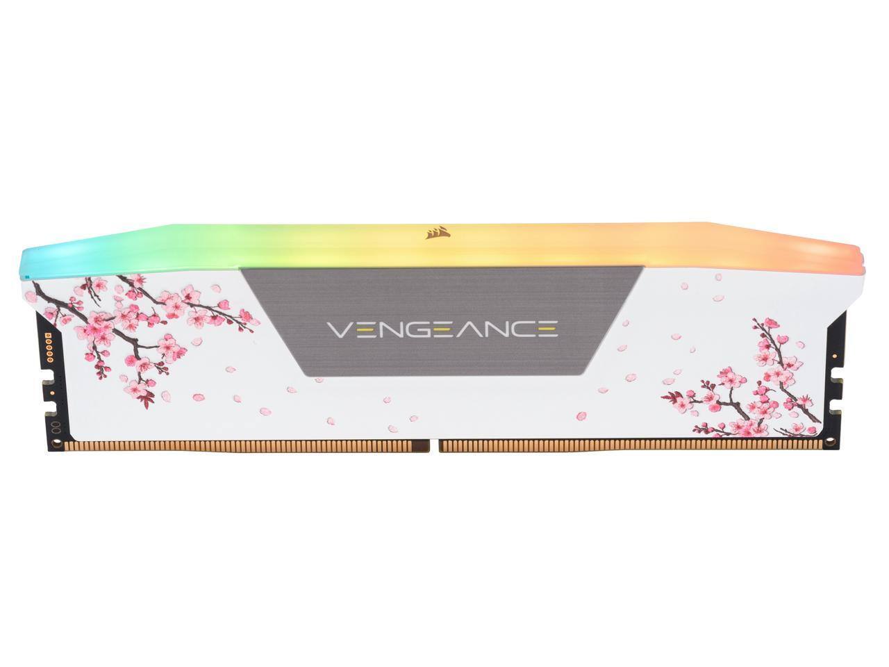 CORSAIR Vengeance RGB 32GB DDR5 6000MHz Cherry Blossom RAM White