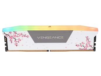 CORSAIR Vengeance RGB 32GB DDR5 6000MHz Cherry Blossom RAM White CORSAIR Vengeance RGB 32GB DDR5 6000MHz Cherry Blossom RAM White