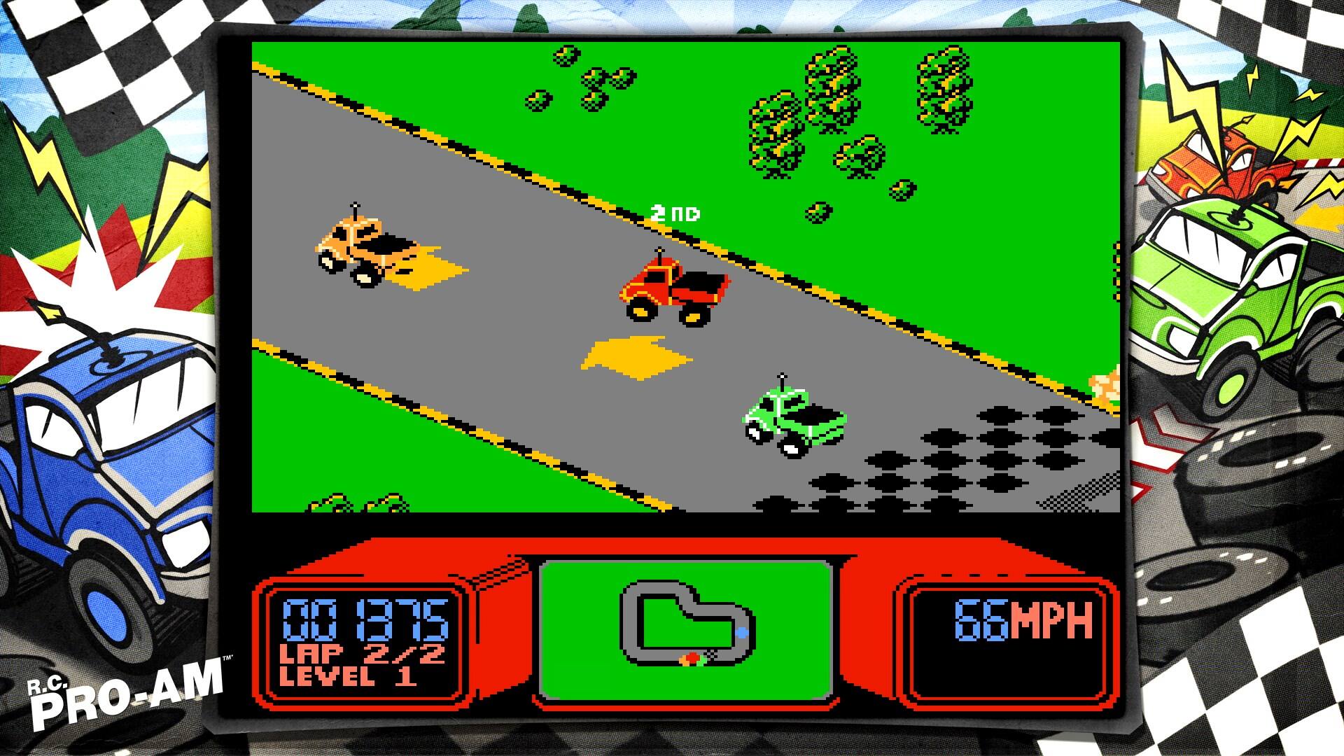 The text on the image reads: "2 1375 LAP 2/2 R.C. LEVEL 1 PRO-AM S6MPH."