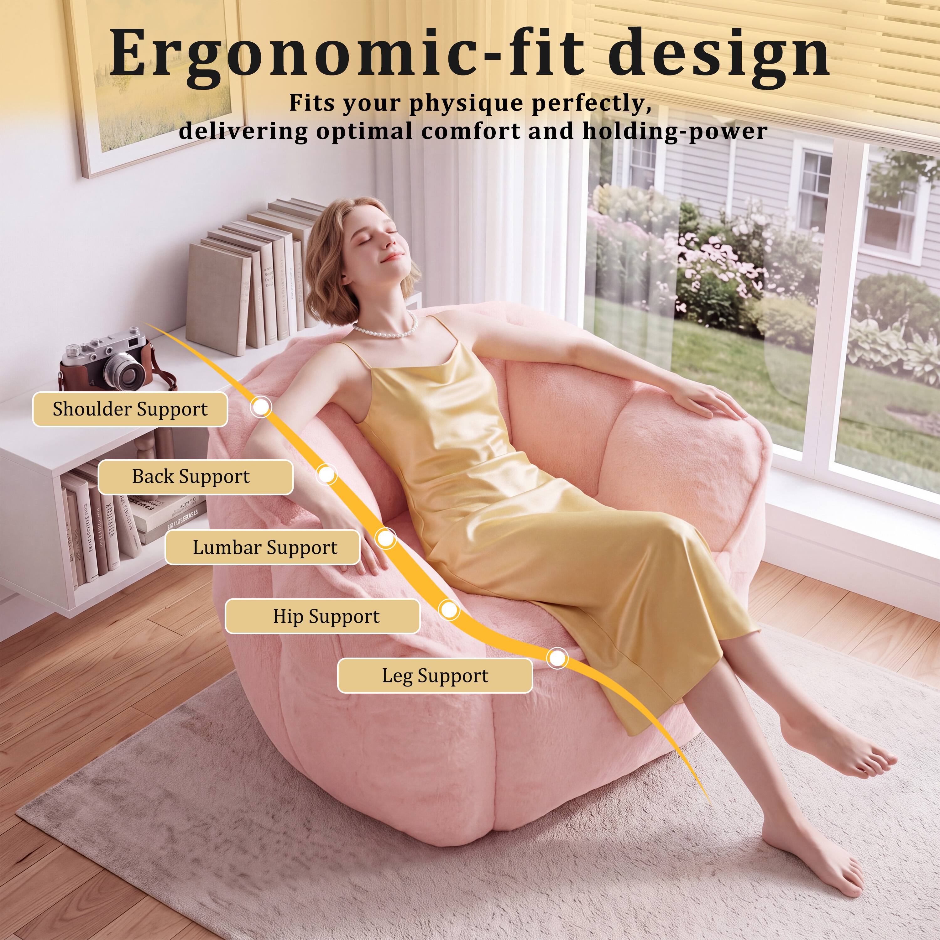 Ergonomic-fit design  
Fits your physique perfectly, delivering optimal comfort and holding-power

- Shoulder Support
- Back Support
- Lumbar Support
- Hip Support
- Leg Support