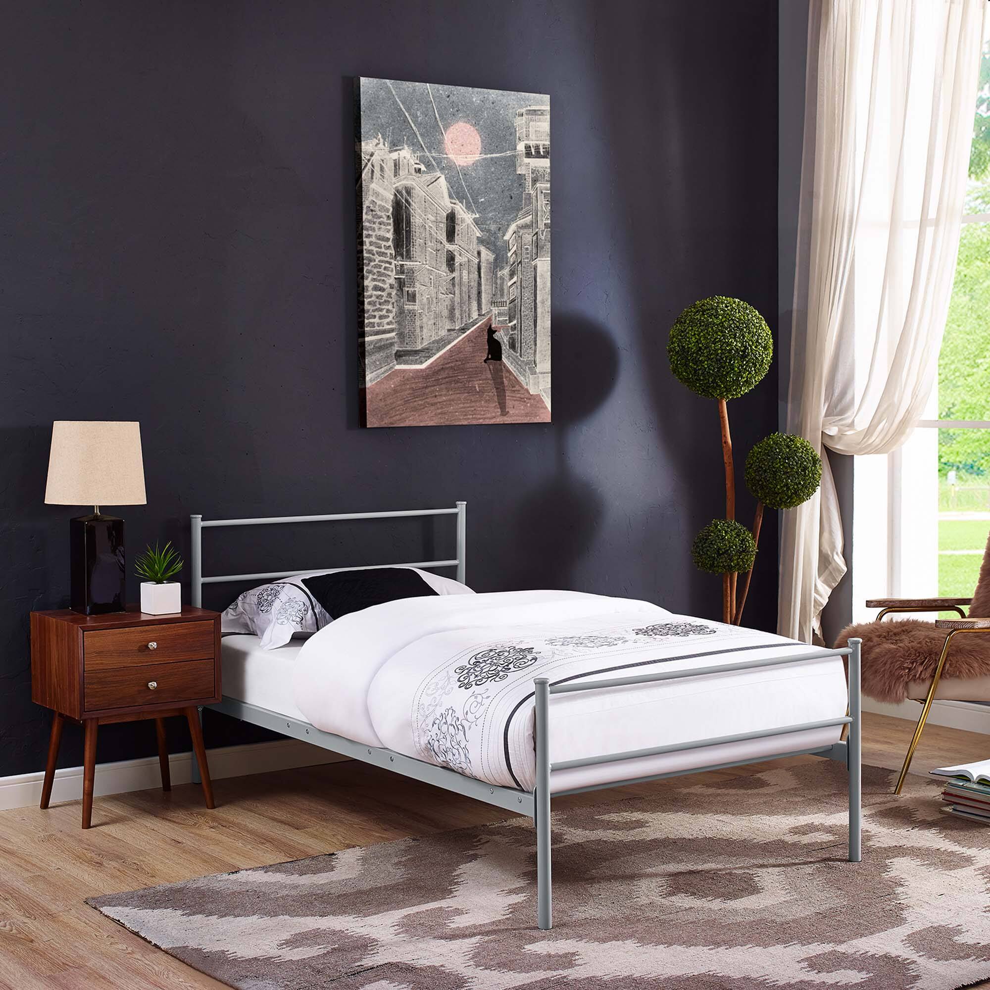 Alt View 2. Modway - Corinne Queen Bed Frame - Brown.