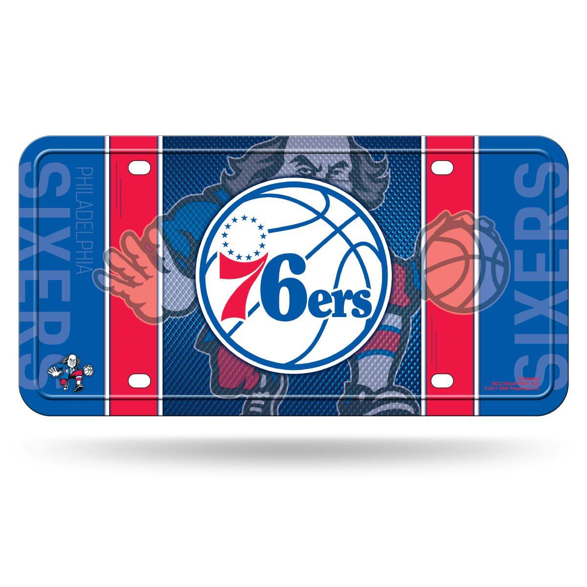 Philadelphia 76ers NBA 12x6 Metal License Plate Auto Tag