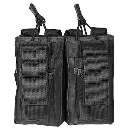 Front. NcSTAR - NcSTAR Vism Double Magazine Pouch, for Two 5.56/223, or 7.62x39 Double Stack Magazines, Black. - Black.