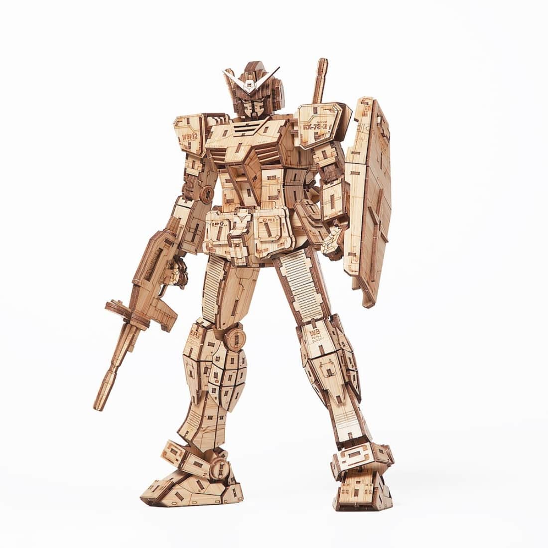 3D Puzzle - 3D DIY Puzzle: RX-78-2 wa-gu-mi Mobile Suit First Gundam Bamboo - 421pcs