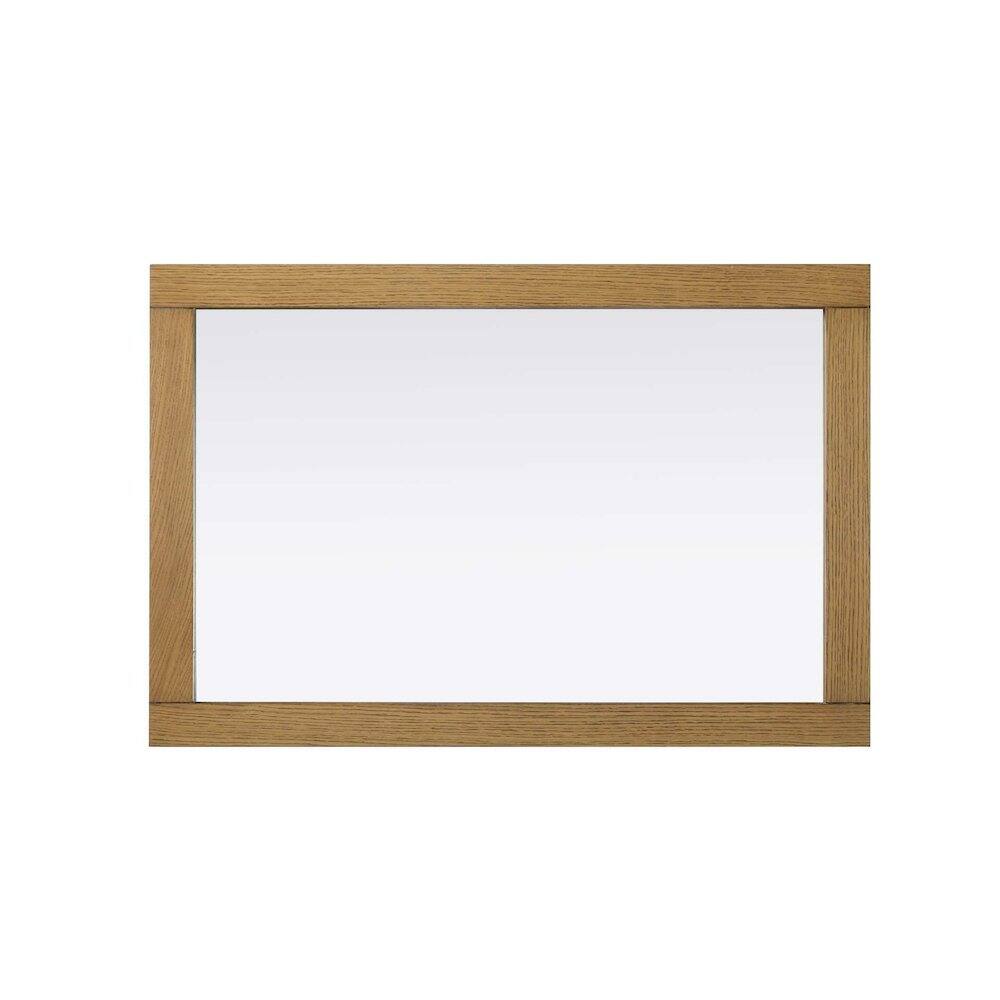 Alt View 2. Elegant Kitchen and Bath - Noah Wooden Rectangle Mirror 24 x 36 in Honey Teak - Honey Teak.