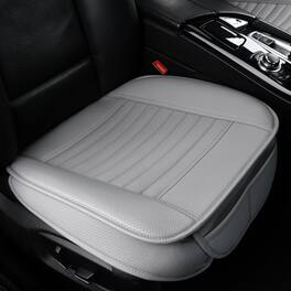 VEGA AUTOMOTIVE - Edge Wrapping Comfortable Car Front Seat Cover Cushion Pad Mat Protector Anti slip Bottom For Auto With Pu - 1 Pack Black