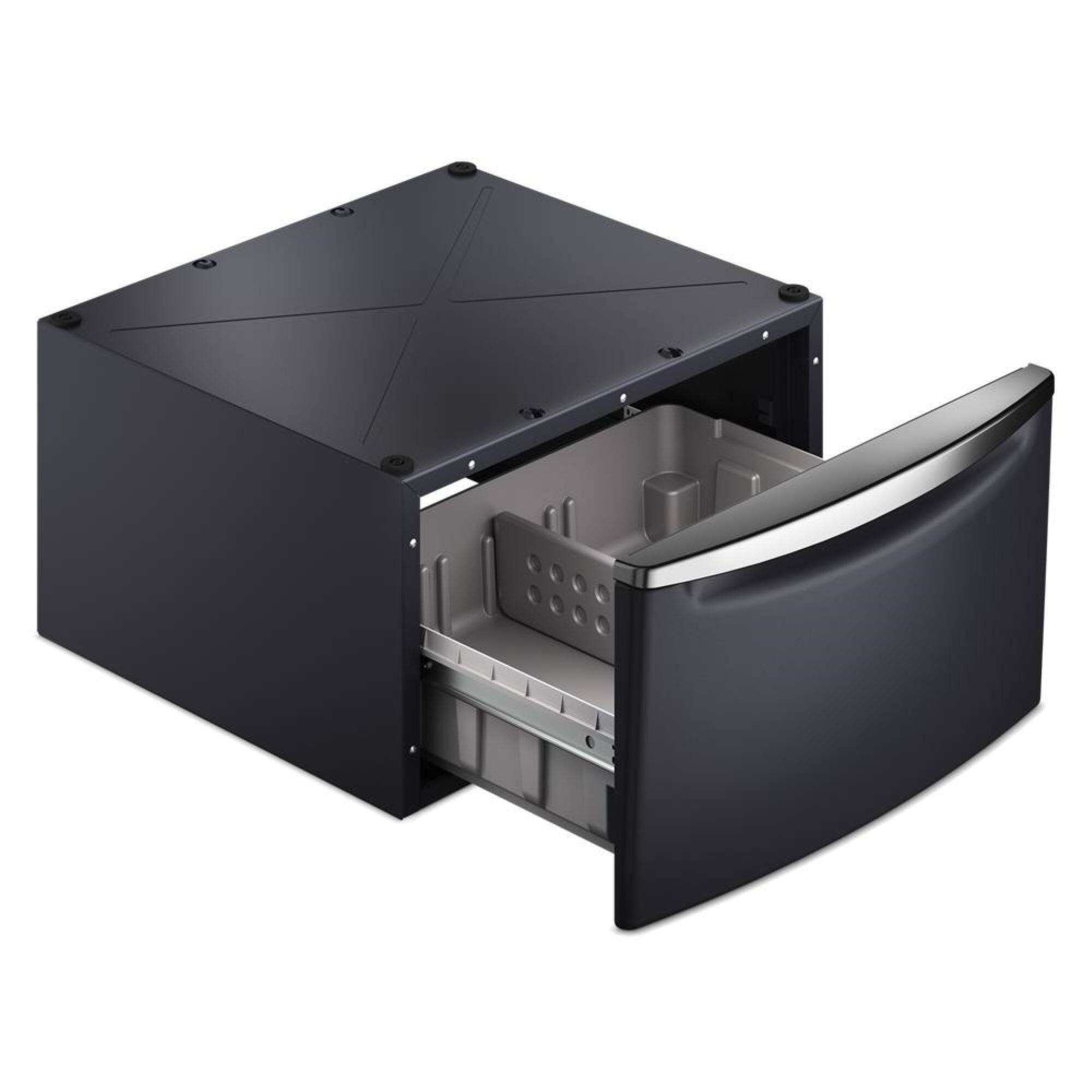 Alt View 1. Maytag - 15.5" Pedestal for Front Load Washer and Dryer with Storage - Midnight Steel.