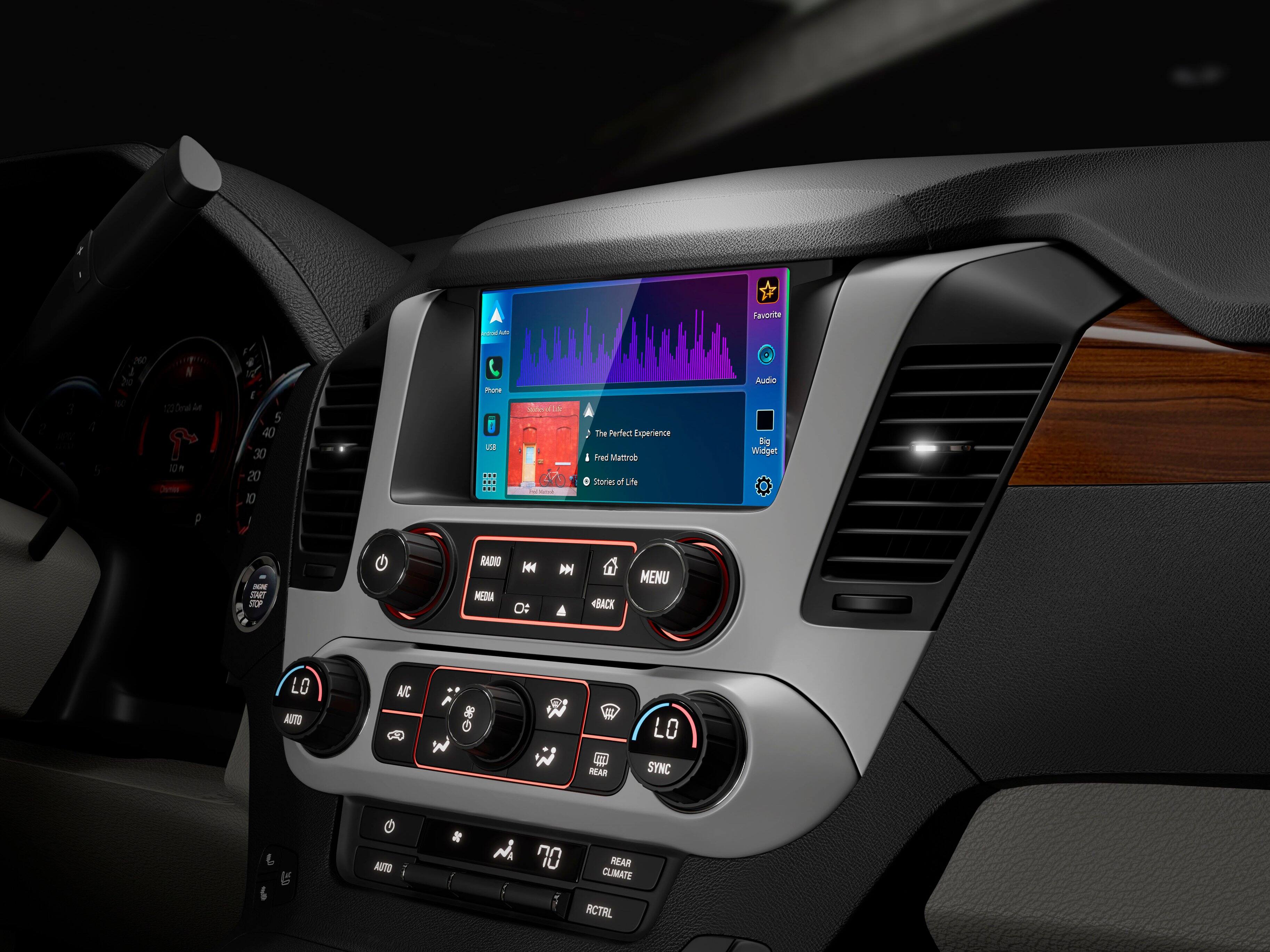 The text on the image is:

"Favorite - 2 a d a 3 260 J 20 an 8 Oral de 1H Cent 1 5 40 30 20 10 More ua nat 14 The Perfect Experience Fiec Malrub Stories of Lite Audio Eg Widget -N SMT T RADIO H4 MEDIA Of  B MENU LO AUTO A/C 8 N m  REAR LO SYNC AUTO 70 REAR CLIMATE RCTRL"

I have grouped and corrected the text as follows:

"Favorite - 2 a d a 3 260 J 20 an 8 Oral de 1H Cent 1 5 40 30 20 10 More ua nat 14 The Perfect Experience Fiec Malrub Stories of Lite Audio Eg Widget -N SMT T RADIO H4 MEDIA Of  B MENU LO AUTO A/C 8 N m  REAR LO SYNC AUTO 70 REAR CLIMATE RCTRL"

The corrected text is a list of various features and settings available in the car's entertainment system.