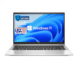 HP - Refurbished Excellent - EliteBook 845 G7 AMD Ryzen 5 Pro 4650U 2.1GHz, 16GB, 512GB SSD, 14inch FHD, Windows 11 Pro (Refurbished) - Silver
