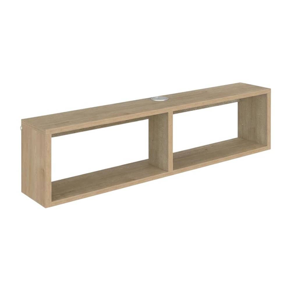 FurniFact - Oak floating TV stand with 2 shelves for modern living spaces - Beige price history on PriceWatchPro