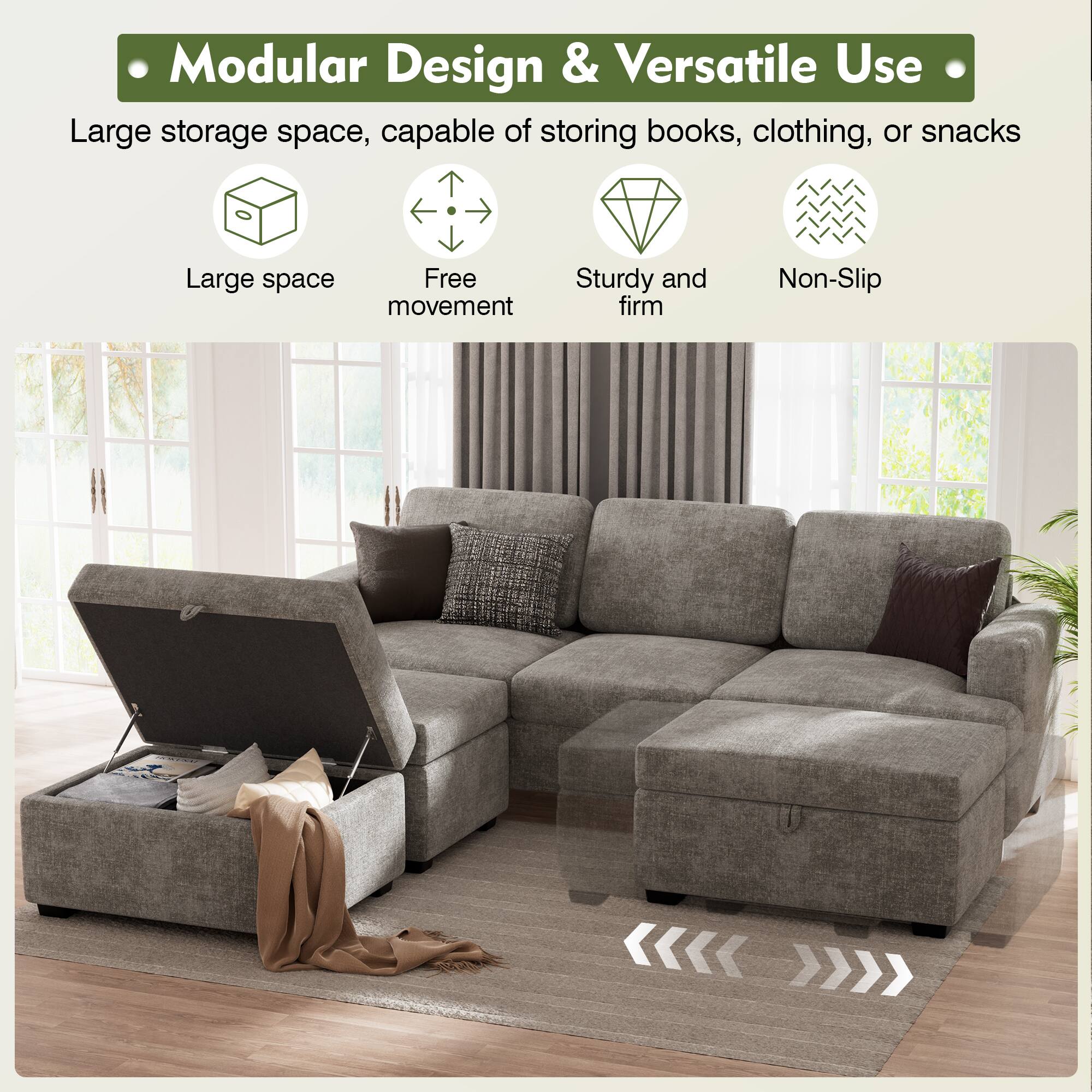 Modular Design & Versatile Use

Large storage space, capable of storing books, clothing, or snacks

Large space
Free movement
Sturdy and firm
Non-slip