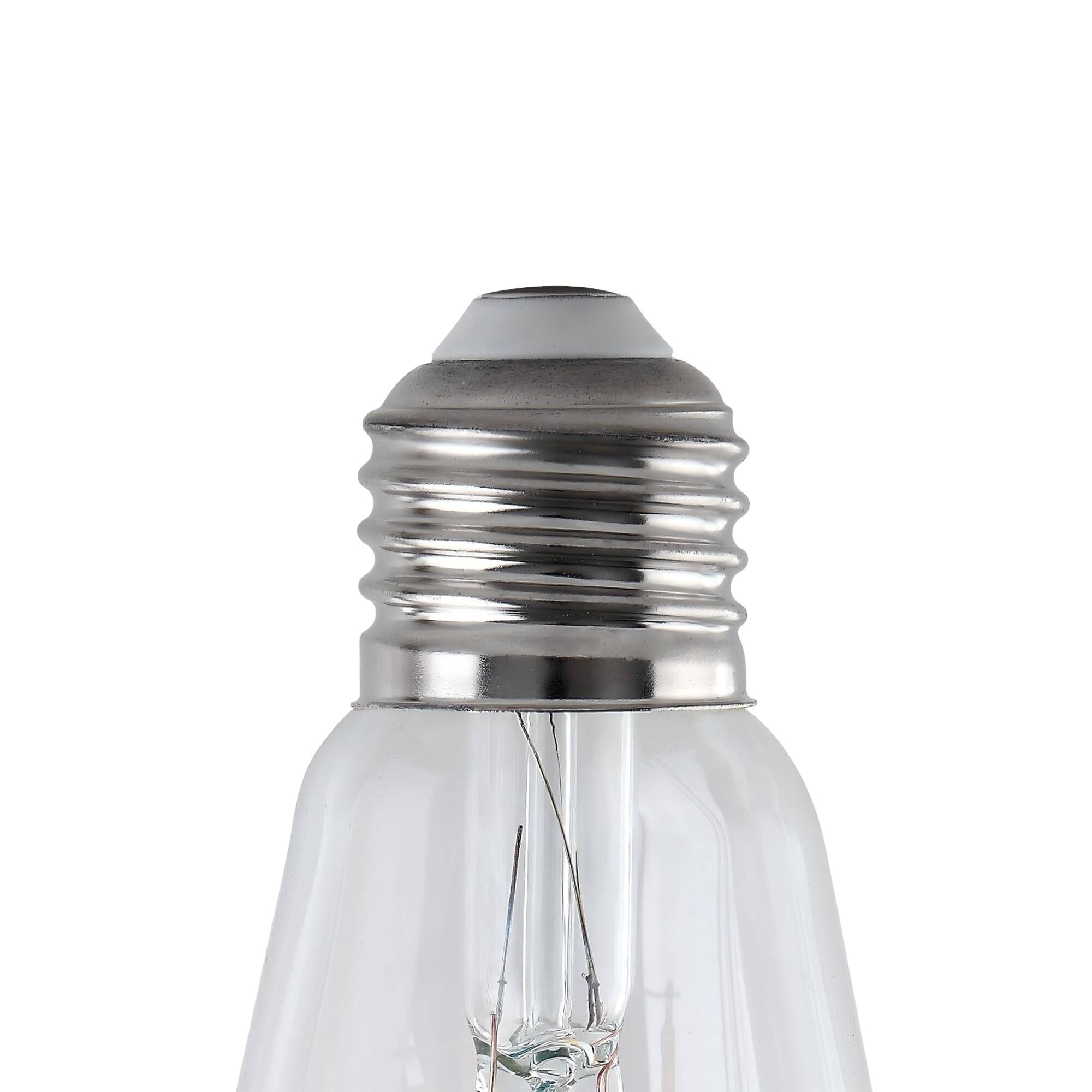 Back. Parrot Uncle - 6W Vintage Clear Glass 2700K Warm White Dimmable LED Filament Light Bulb - Clear.