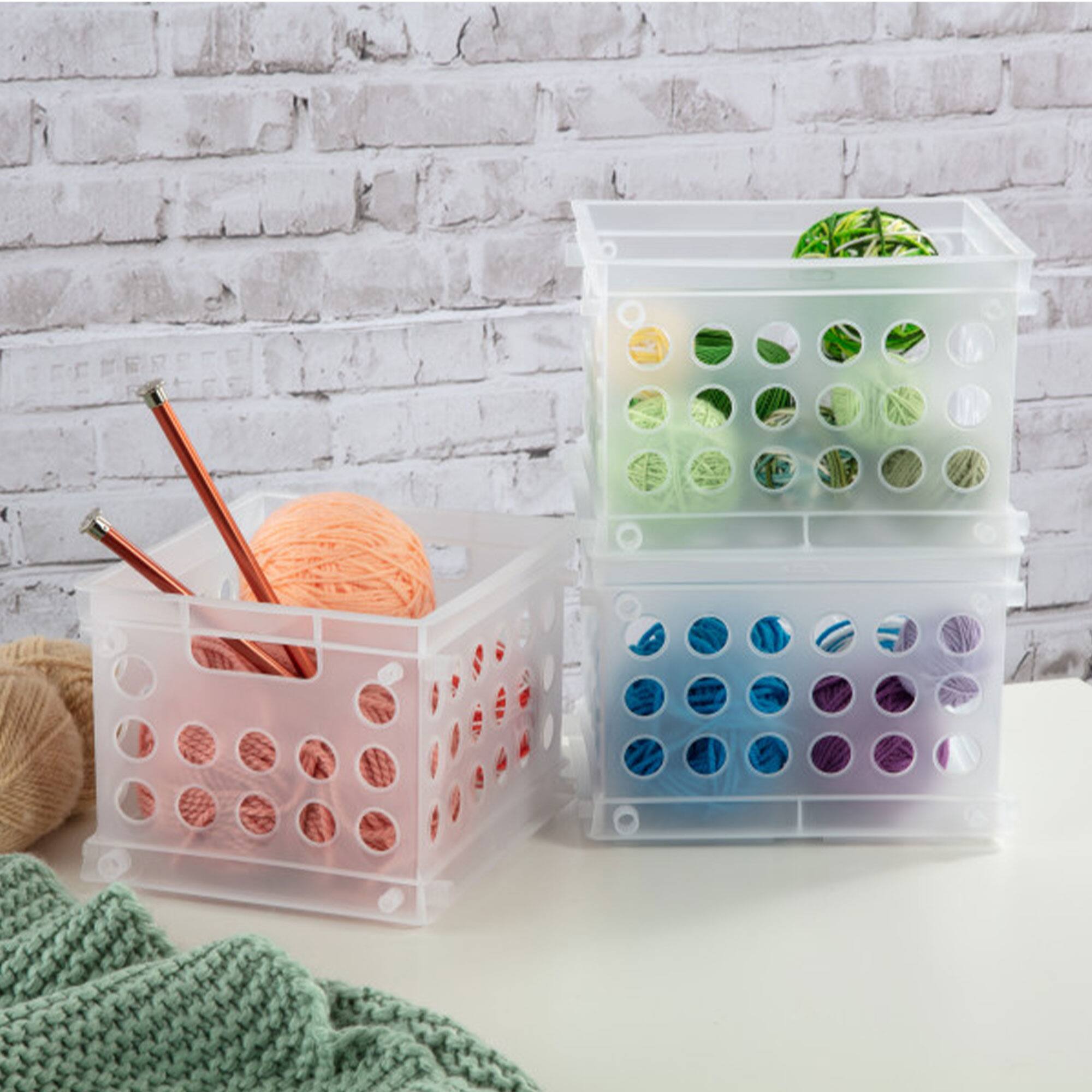 Alt View 5. Sterilite - Sterilite Convenient Mini Square Small Storage Organizing Crate, Clear (36 Pack) - Clear.