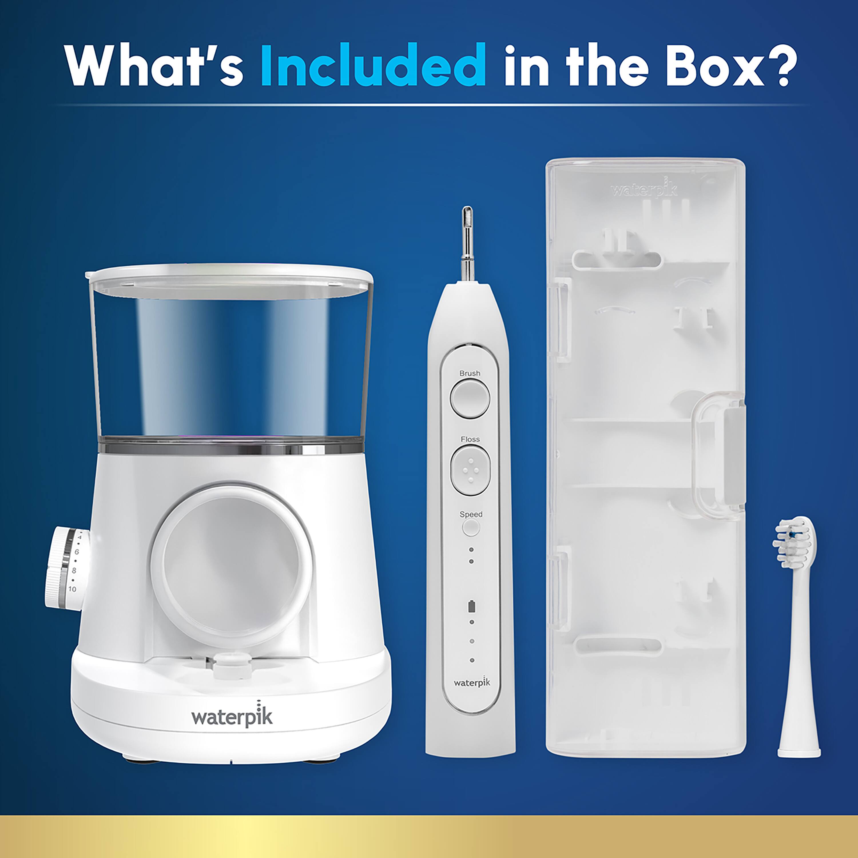 What's Included in the Box? waterpik waterpik ush Floss Speed d 8 d 10