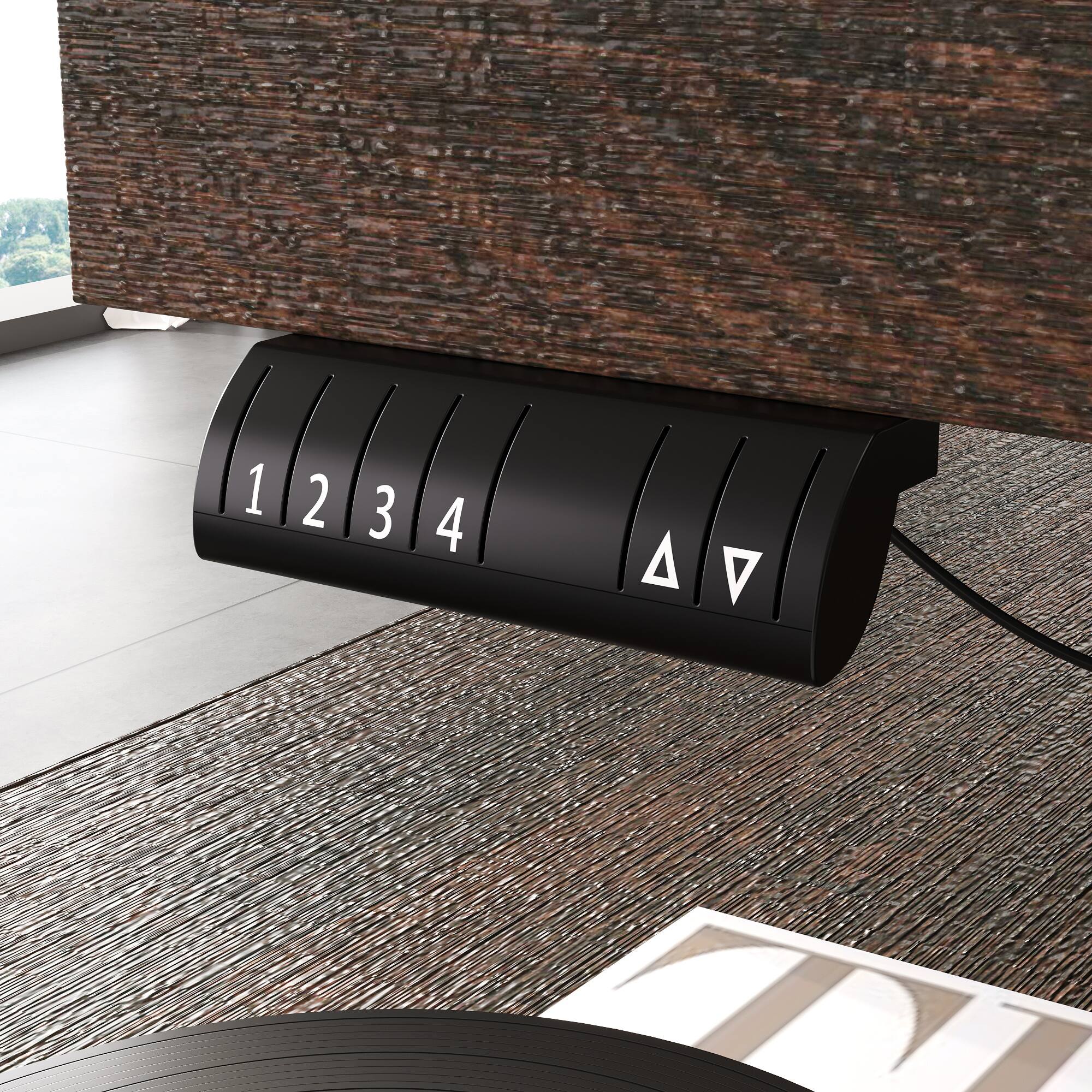 Alt View 1. Famapy - Electric Height Adjustable Desk with Drawers & Flexible Cabinet, Standing Desk for Home Office Study Workspace - Black & Brown.