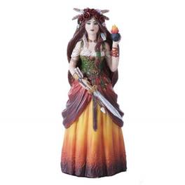 Pacific Trading - Celtic Goddess Brigid Statue Figurine in Color 8 inch - Multicolor