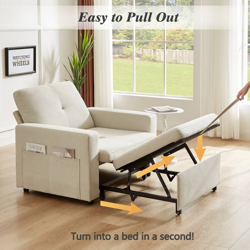 Easy to Pull Out  
Turn into a bed in a second!