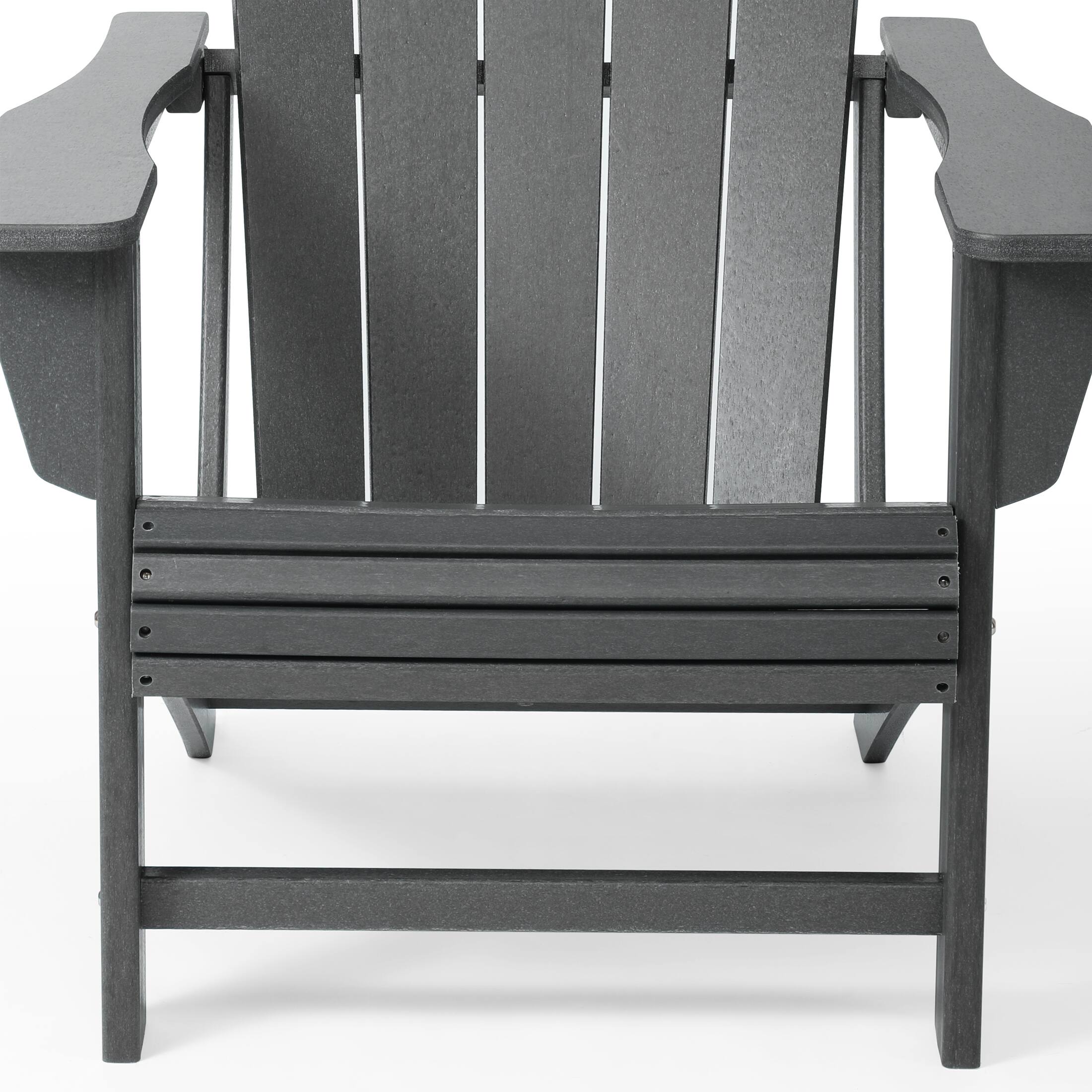 Alt View 4. WestinTrends - WestinTrends Highland Outdoor Patio HDPE Adirondack Chairs With Cup Holders (Set of 2) - Gray.