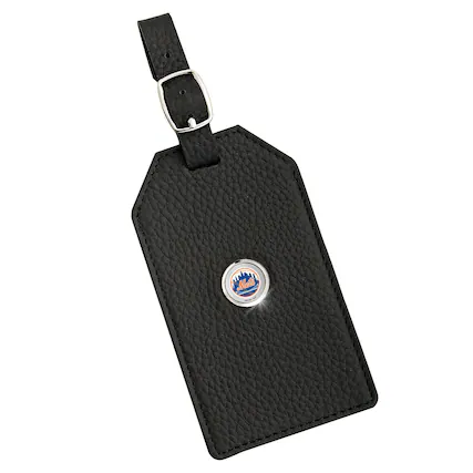 Front. Jardine - Leather Luggage Tag - Black.