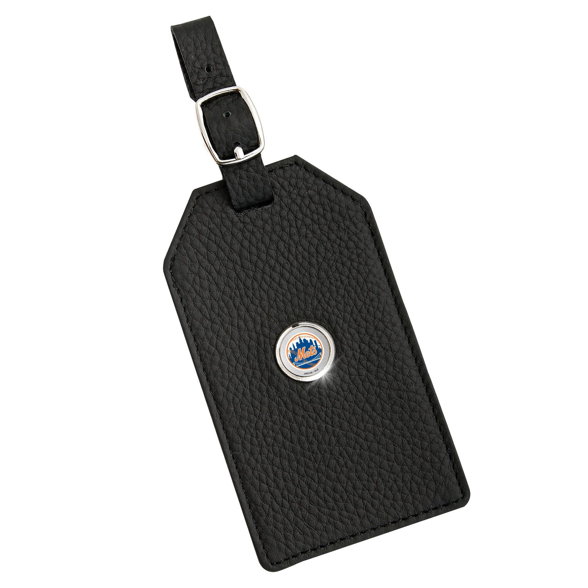 Front. Jardine - Leather Luggage Tag - Black.