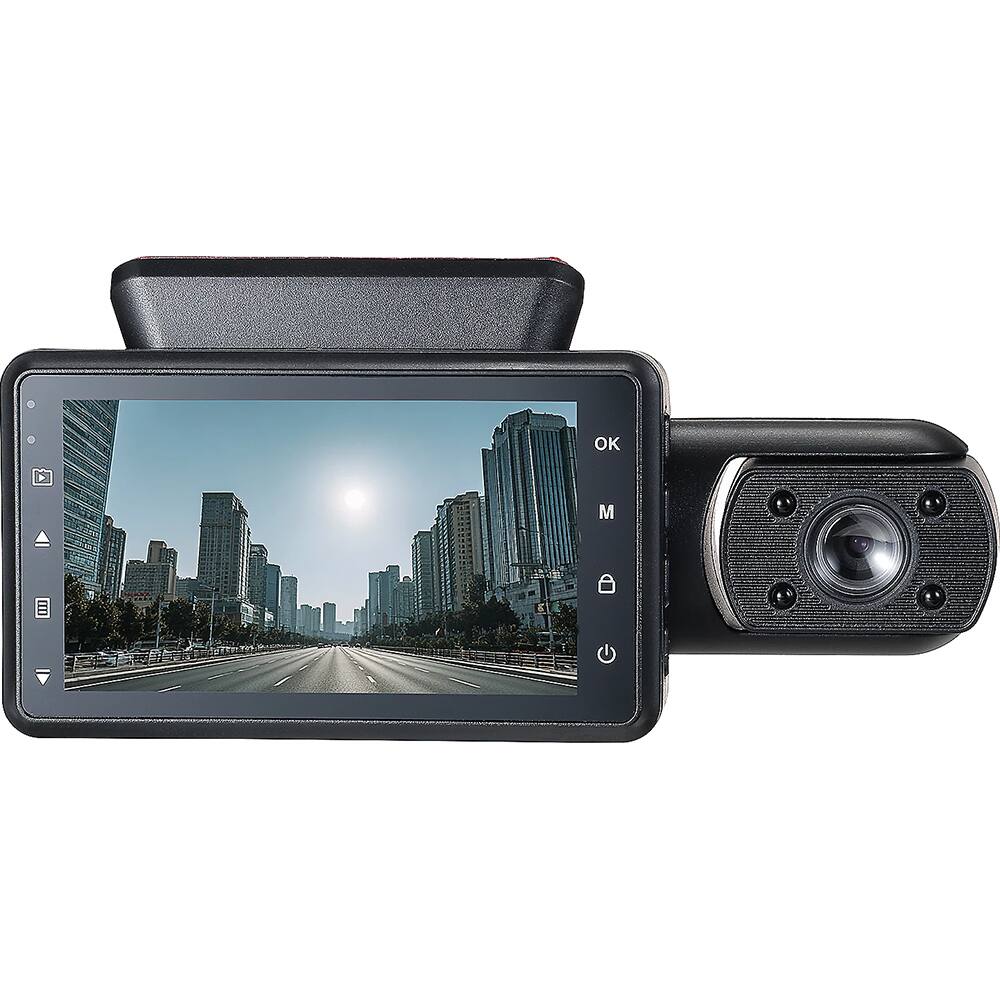 Left. Incipio - DashSense Duo 4K Smart Dashcam - Black.