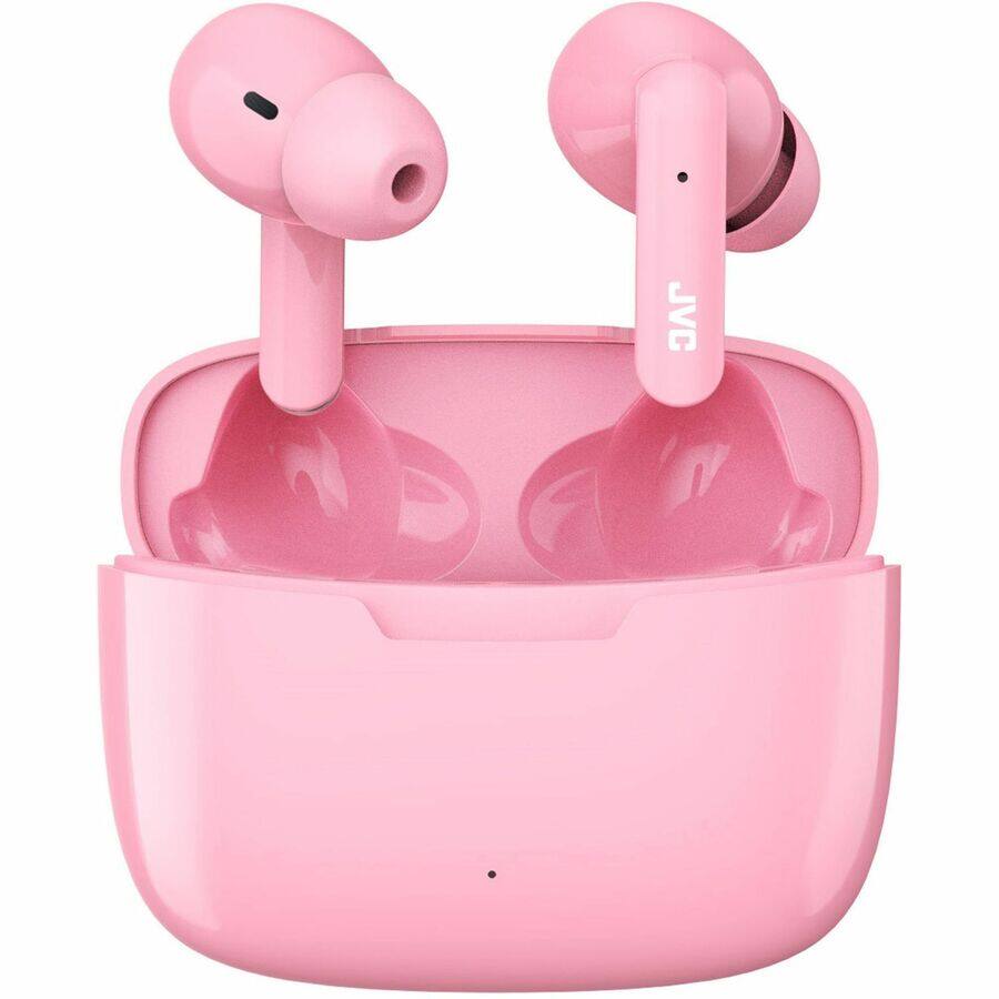 Alt View 1. JVC - JVC Gumy Mini HA-D5TP Earset - Stereo - True Wireless - Bluetooth - 20 Hz to 20 kHz - Earbud - Binaural - In-ear - Pink - Pink.