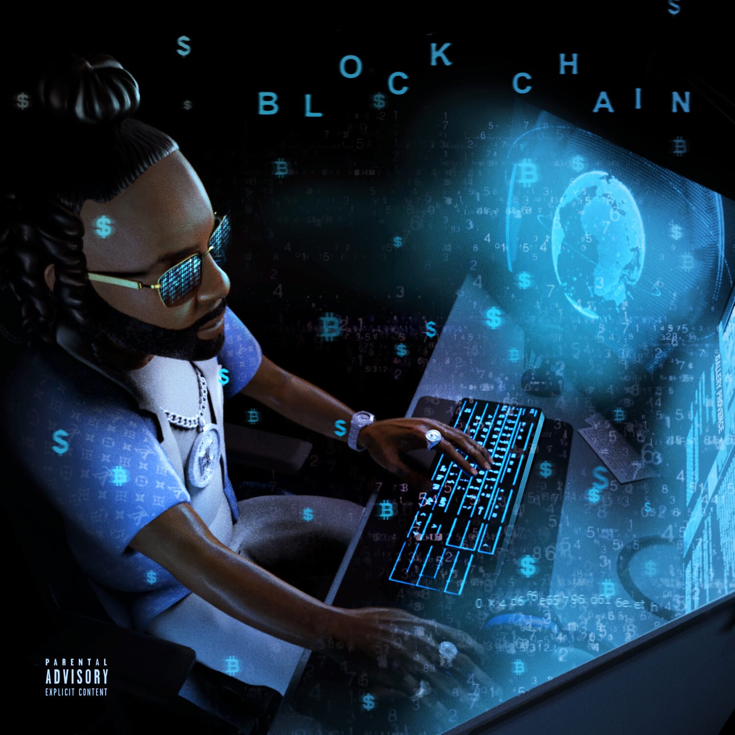 Money Man - Blockchain (Blue Seaglass Wave)  - VINYL LP