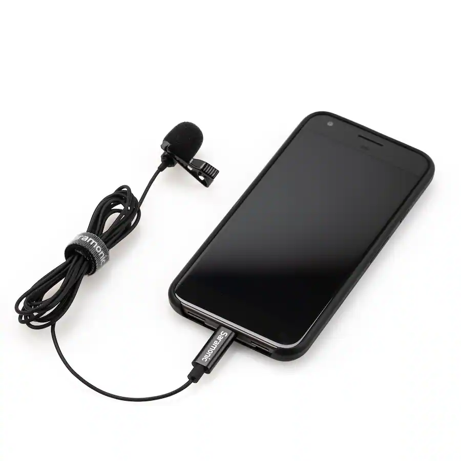 Good Computer Output Image Saramonic Lavalier Mic w/ USB C Output, 6.6' Cable & USB Adapter for ...