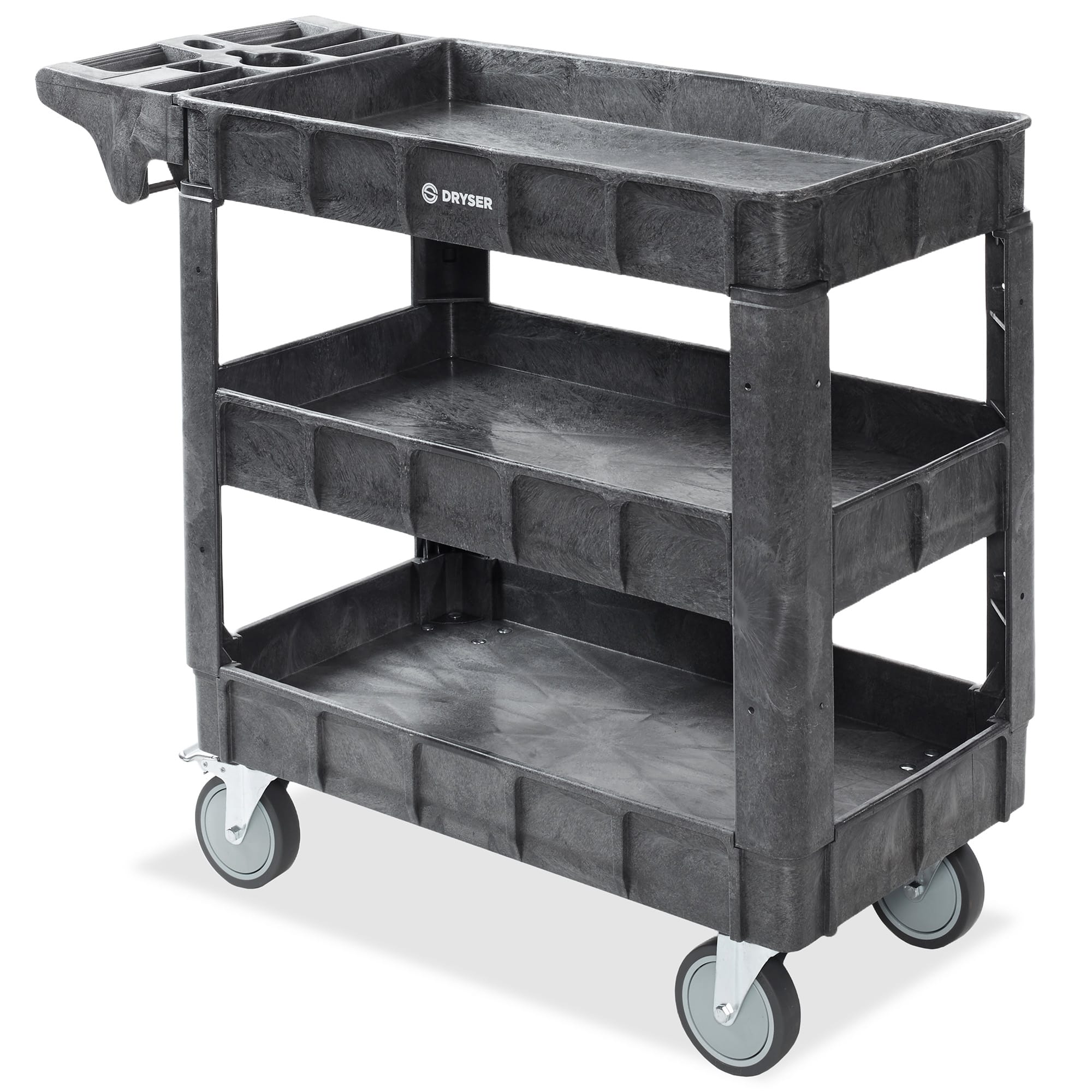 Dryser - Utility Service Cart with Tiers - 550 -lb Capacity - 5-in Wheels - Black