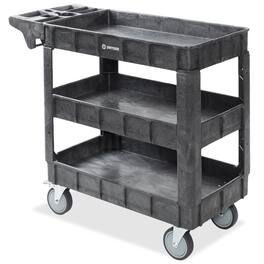 Dryser - Utility Service Cart with Tiers - 550 -lb Capacity - 5-in Wheels - Black