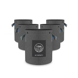 AC Infinity - Heavy Duty Reusable Fabric Pots, 1 Gallon, 5-Pack