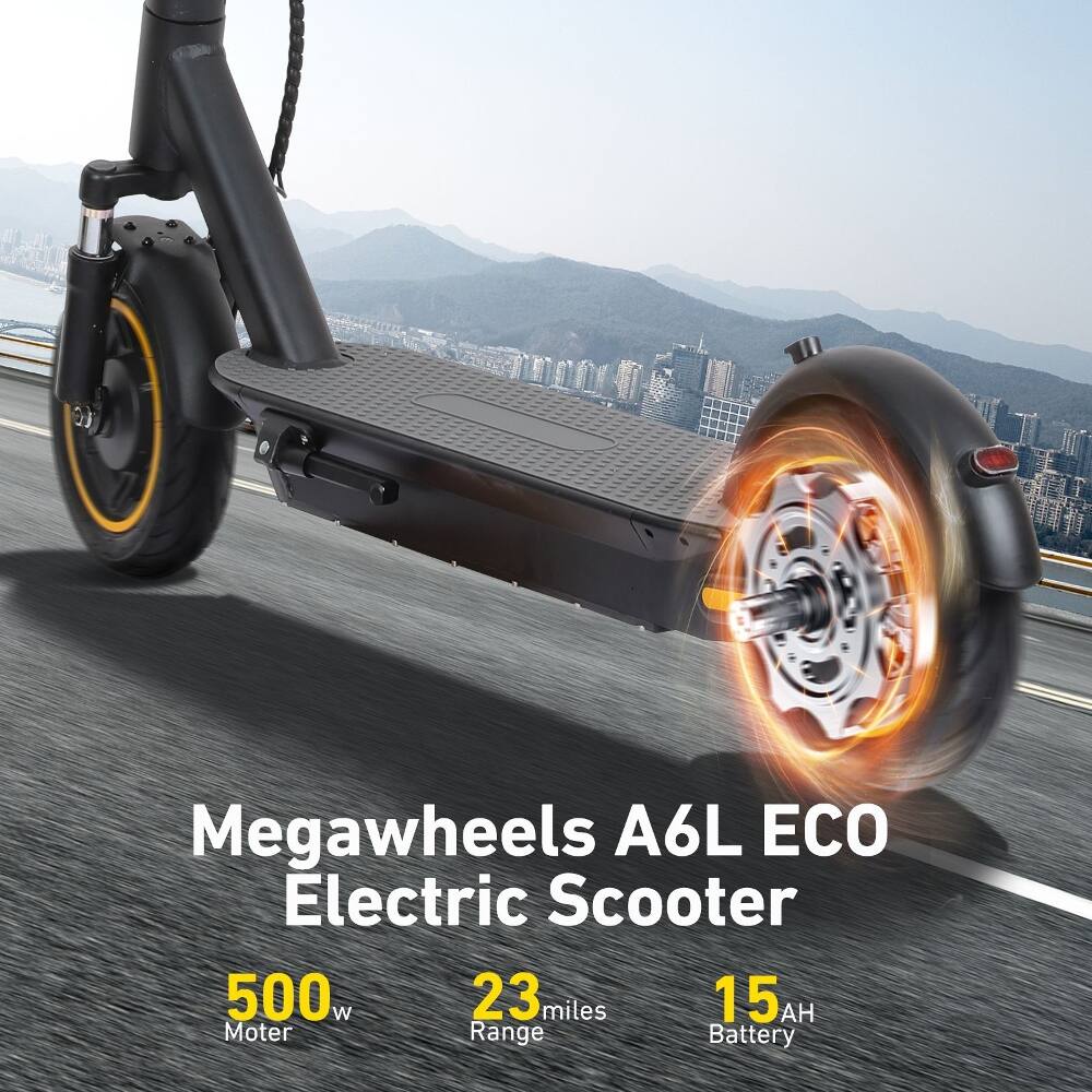 Megawheels A6L ECO Electric Scooter  
500 W Motor  
23 miles Range  
15 AH Battery