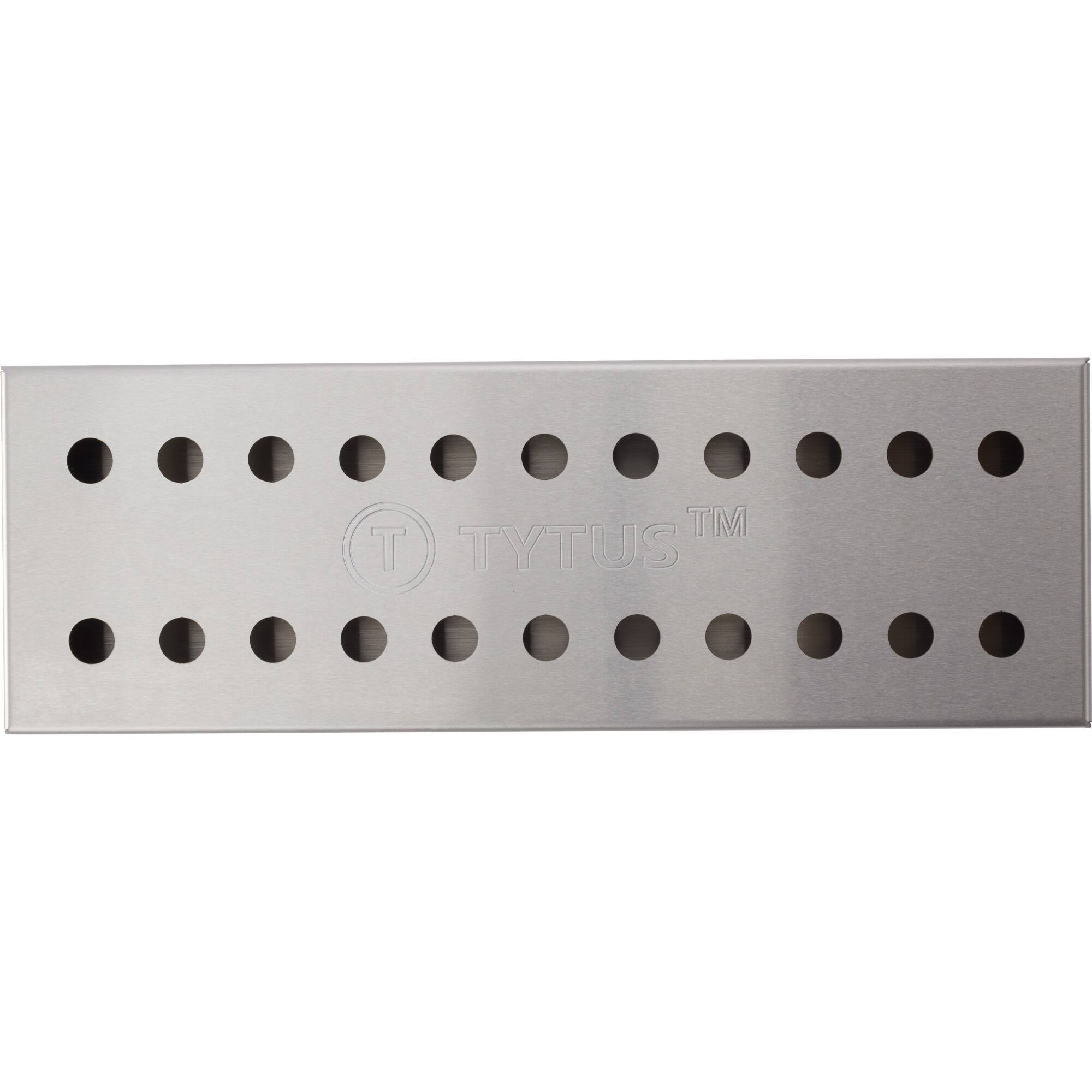 Angle. TYTUS Grills - Smoker Box for TYTUS Grills - Silver.