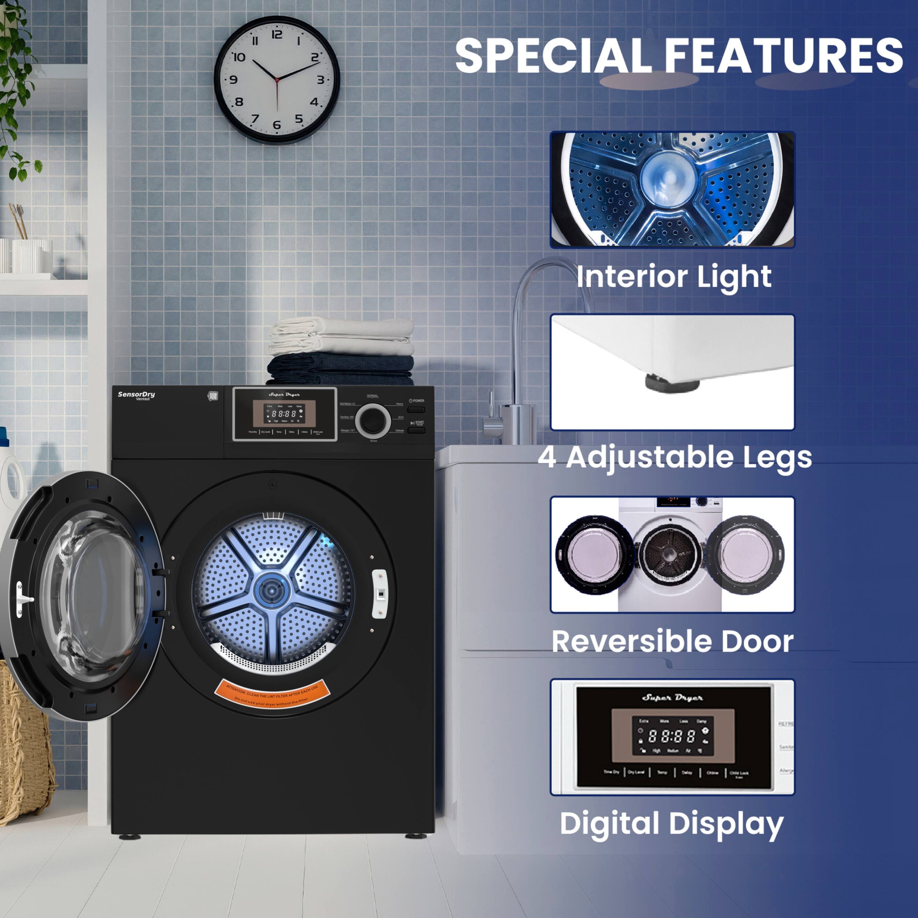 SPECIAL FEATURES

- Interior Light
- 4 Adjustable Legs
- Reversible Door
- Digital Display