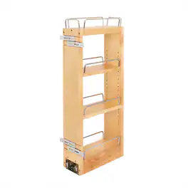 Rev-A-Shelf - 5" Pullout Kitchen Cabinet Organizer w/ Soft-close, 448-BBSCWC-5C - Light Brown