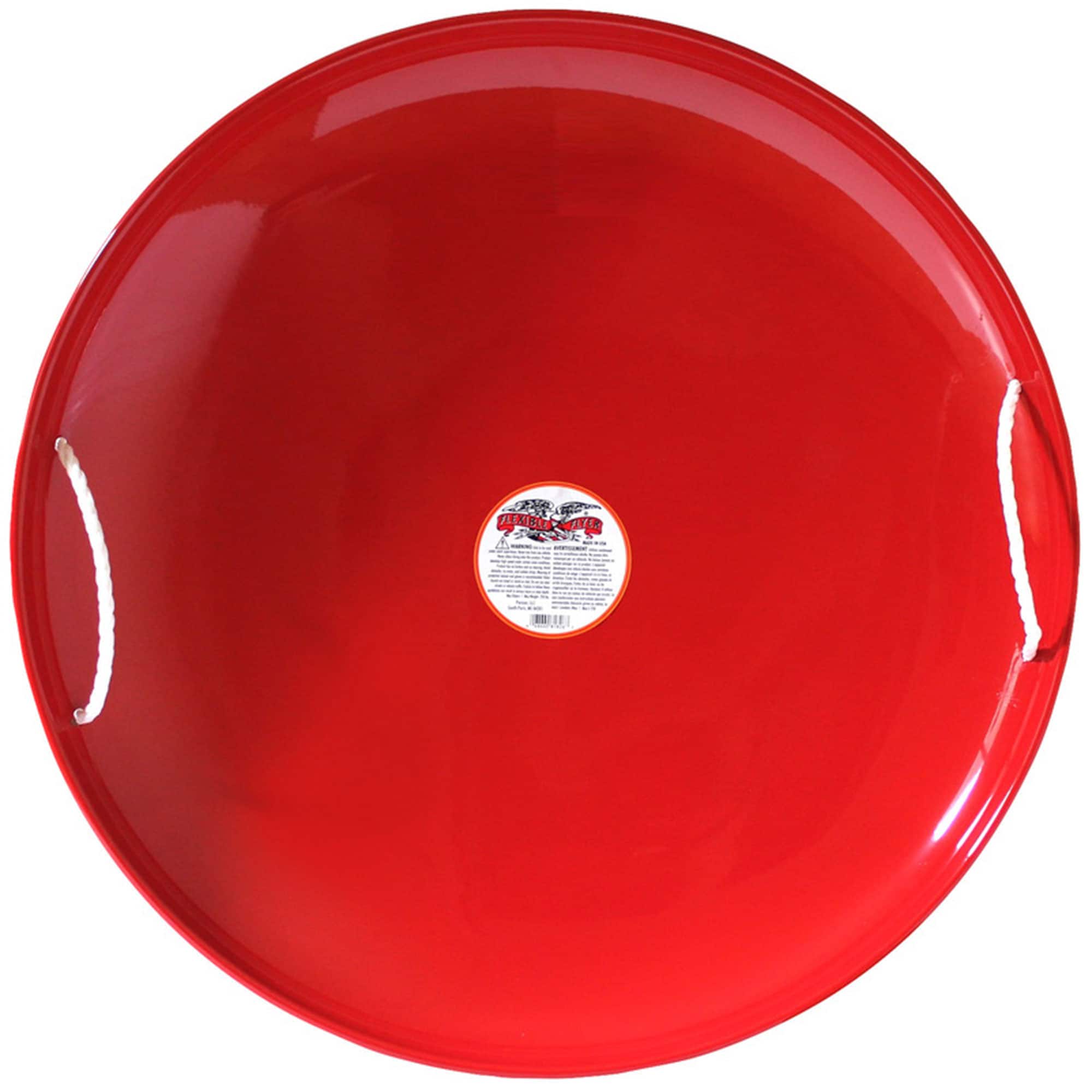 Flexible Flyer - Steel Saucer 26" Metal Winter Snow Sled for Kids and Adults - Red