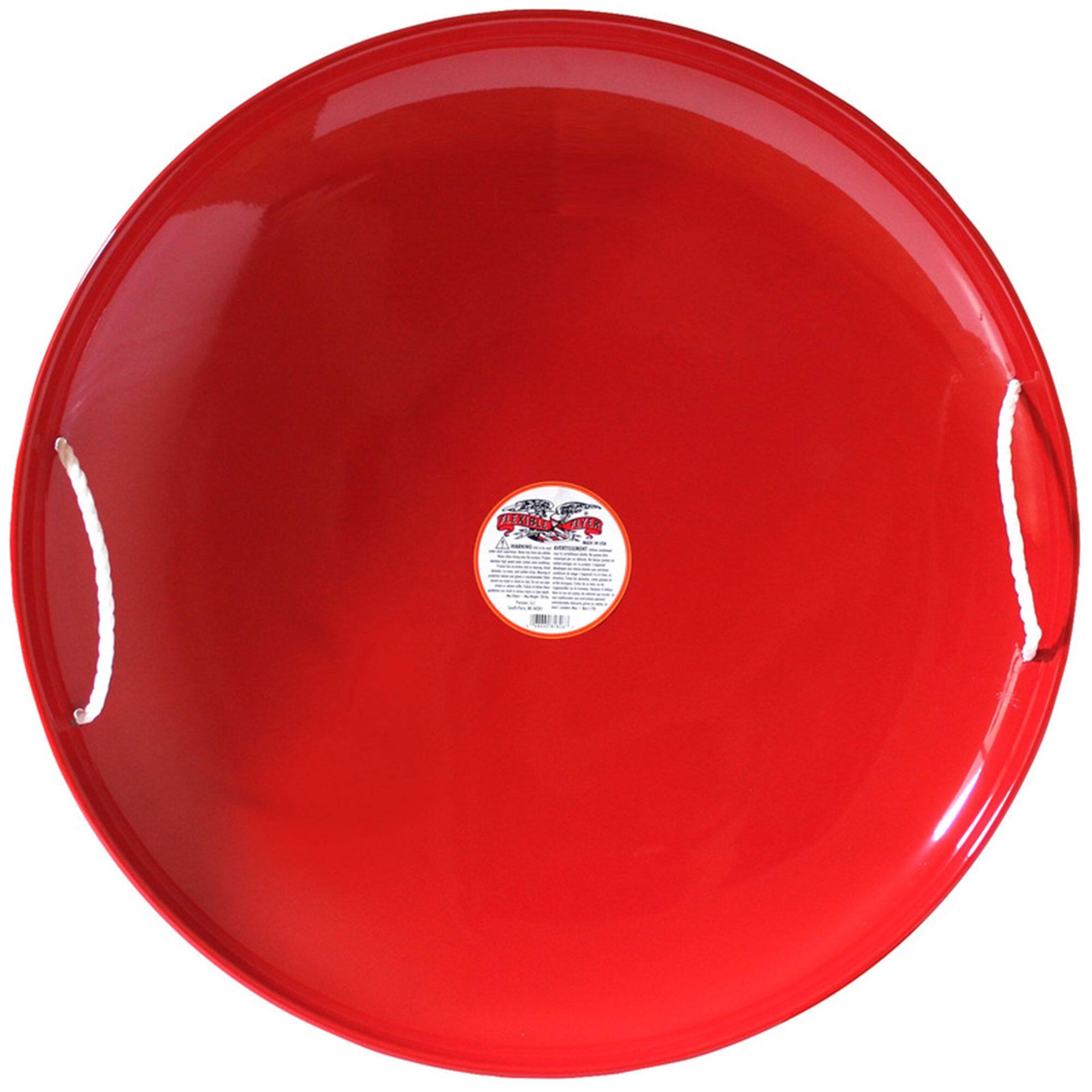 Front. Flexible Flyer - Flexible Flyer Steel Saucer 26" Metal Winter Snow Sled for Kids and Adults, Red - Red.
